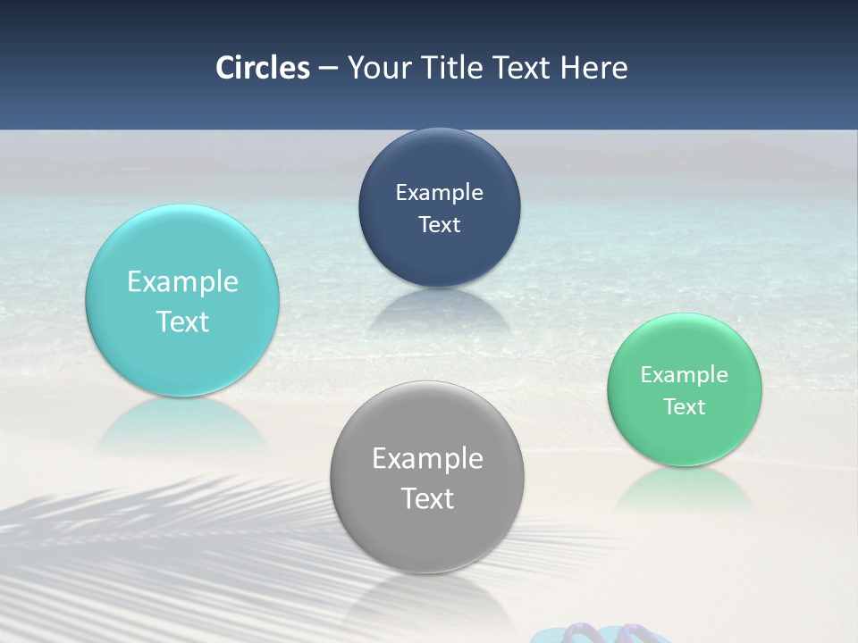 A Shadow Of A Palm Tree On A Beach PowerPoint Template