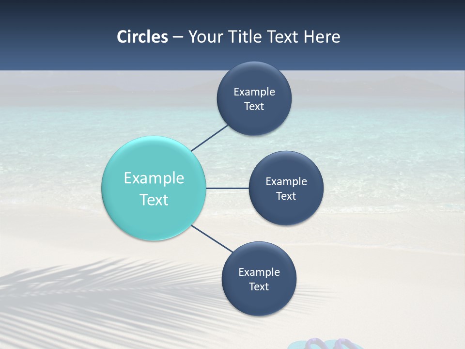 A Shadow Of A Palm Tree On A Beach PowerPoint Template