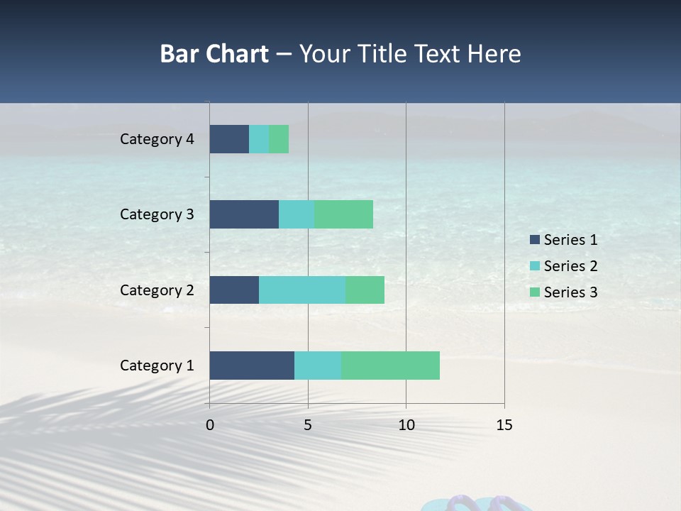 A Shadow Of A Palm Tree On A Beach PowerPoint Template