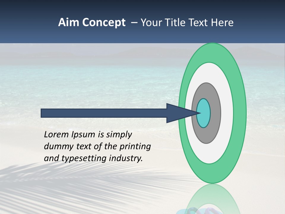 A Shadow Of A Palm Tree On A Beach PowerPoint Template