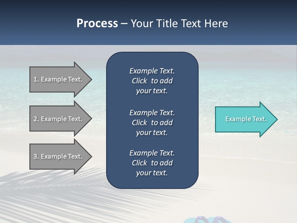A Shadow Of A Palm Tree On A Beach PowerPoint Template