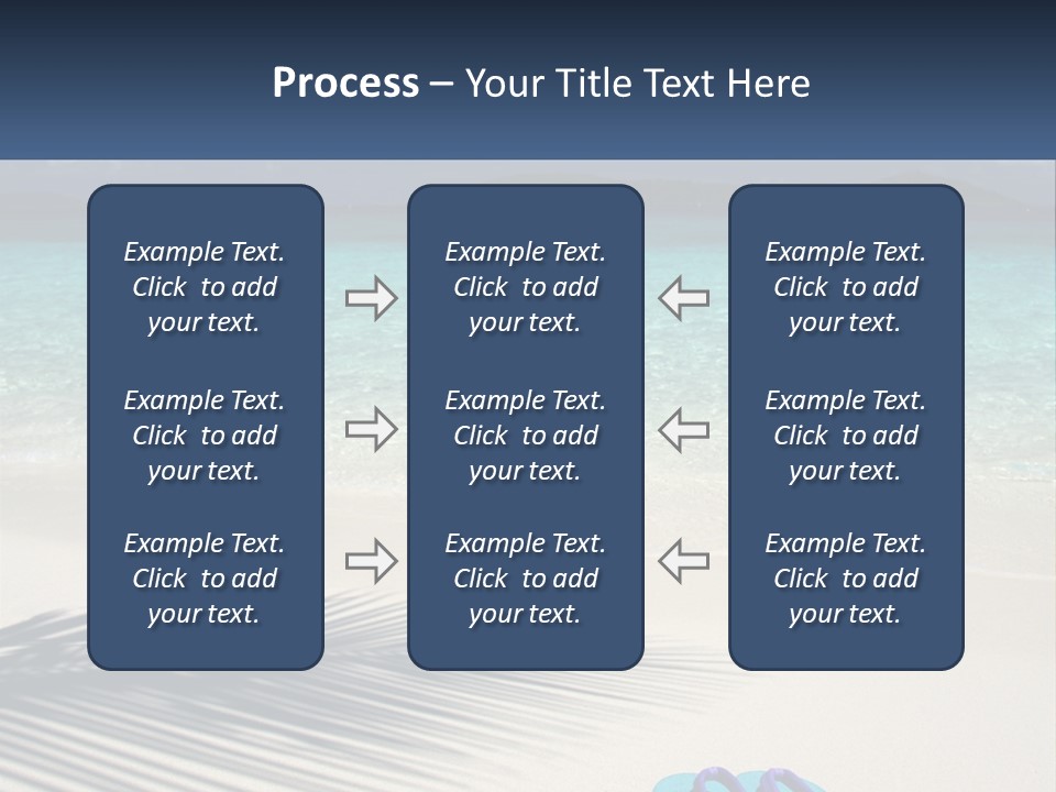 A Shadow Of A Palm Tree On A Beach PowerPoint Template