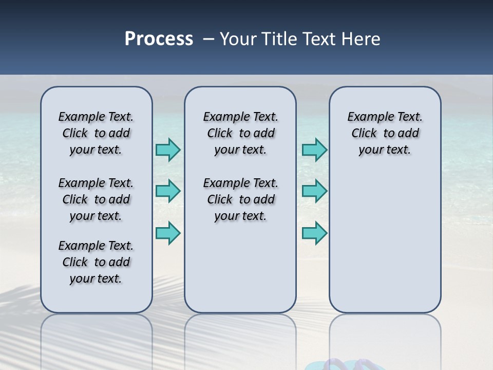 A Shadow Of A Palm Tree On A Beach PowerPoint Template