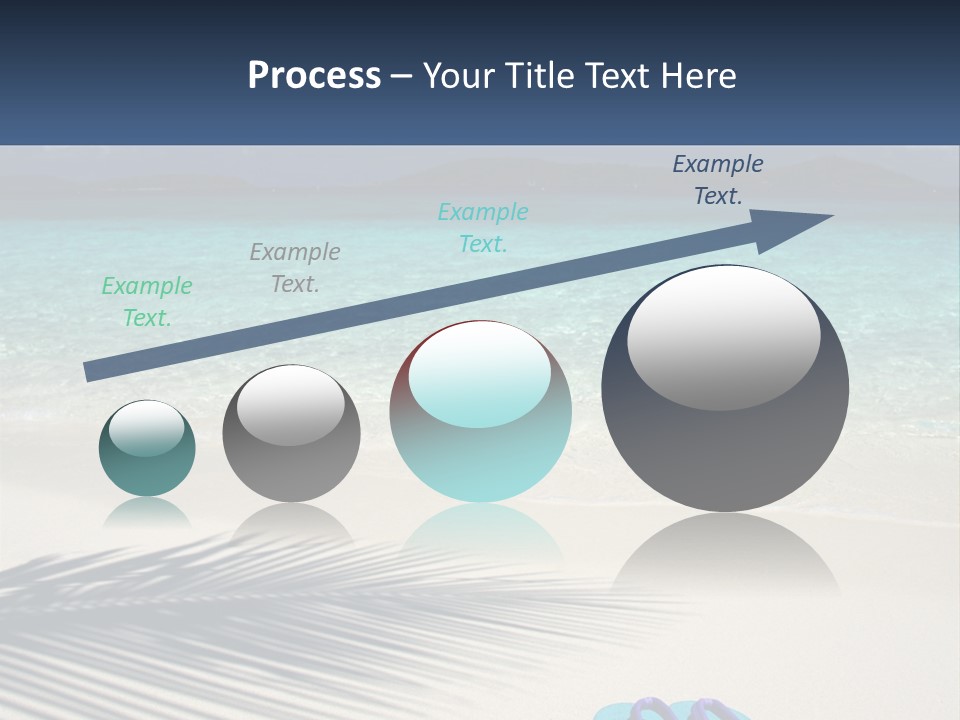 A Shadow Of A Palm Tree On A Beach PowerPoint Template