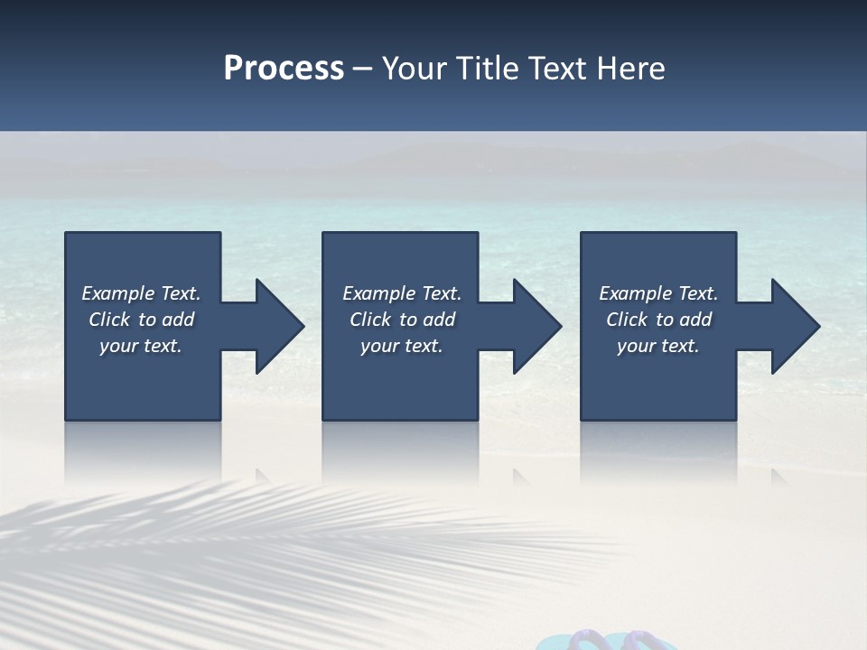 A Shadow Of A Palm Tree On A Beach PowerPoint Template