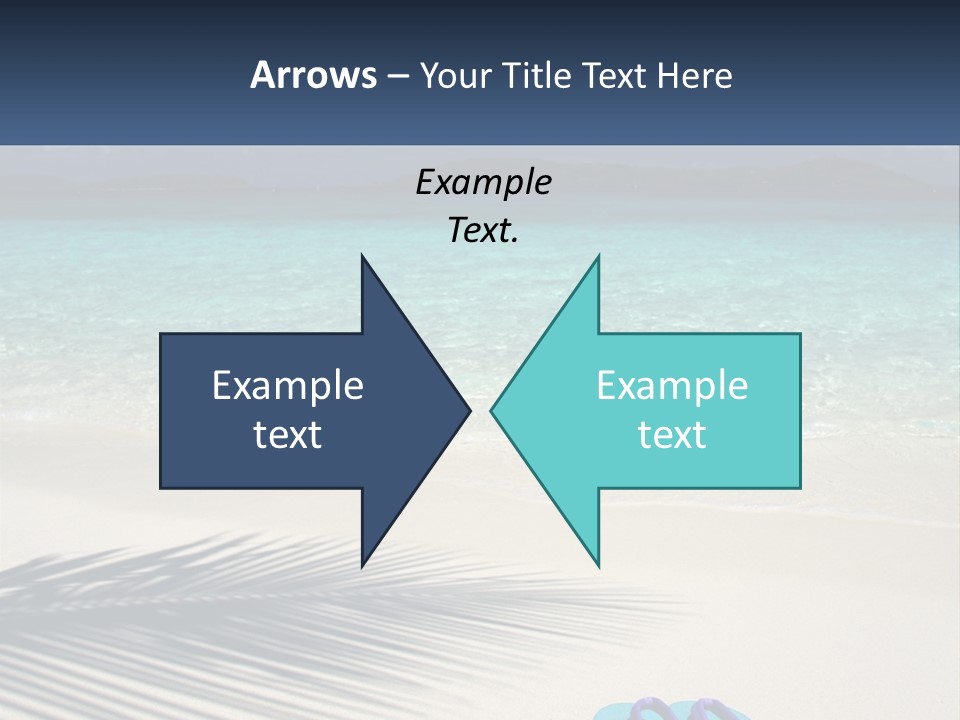 A Shadow Of A Palm Tree On A Beach PowerPoint Template