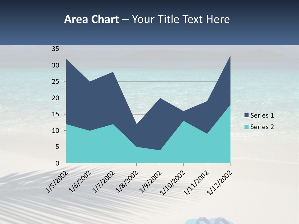 A Shadow Of A Palm Tree On A Beach PowerPoint Template