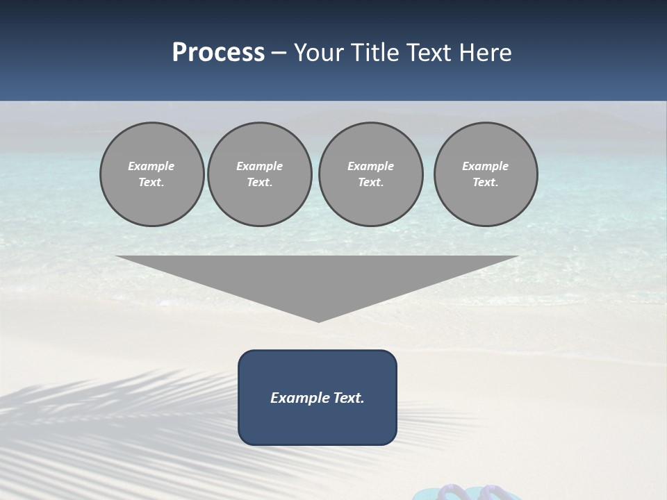 A Shadow Of A Palm Tree On A Beach PowerPoint Template