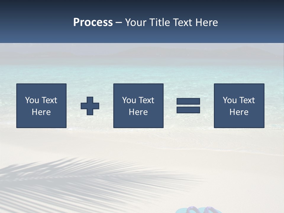 A Shadow Of A Palm Tree On A Beach PowerPoint Template