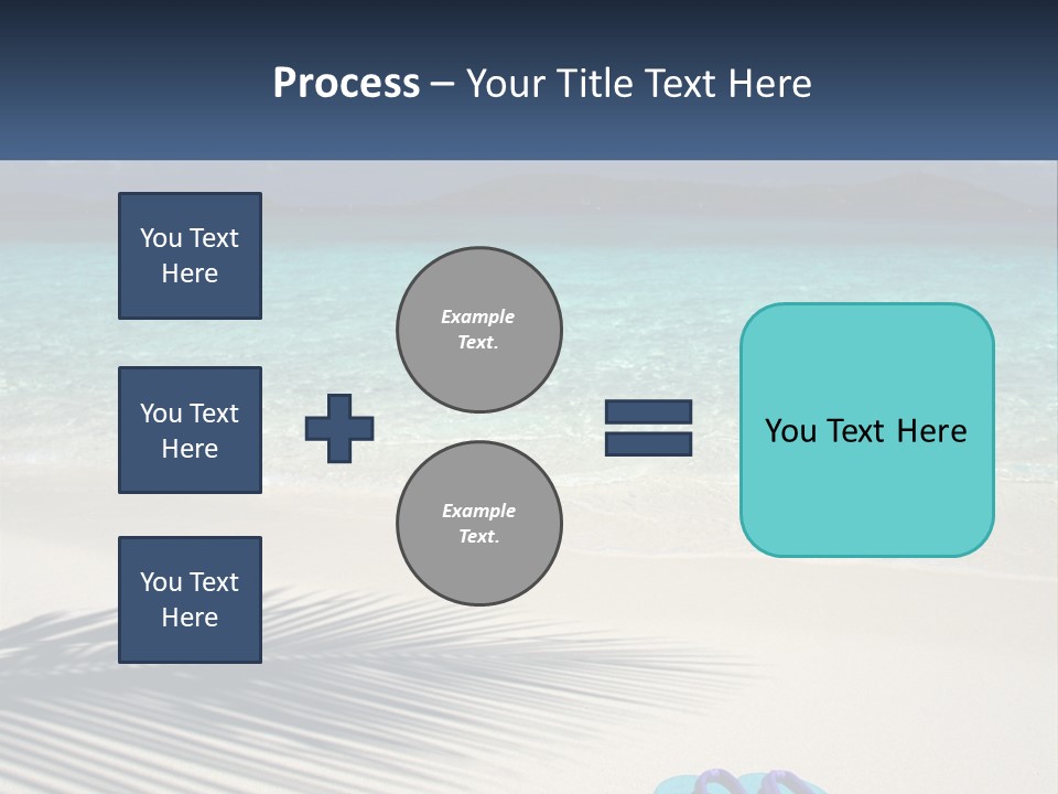 A Shadow Of A Palm Tree On A Beach PowerPoint Template