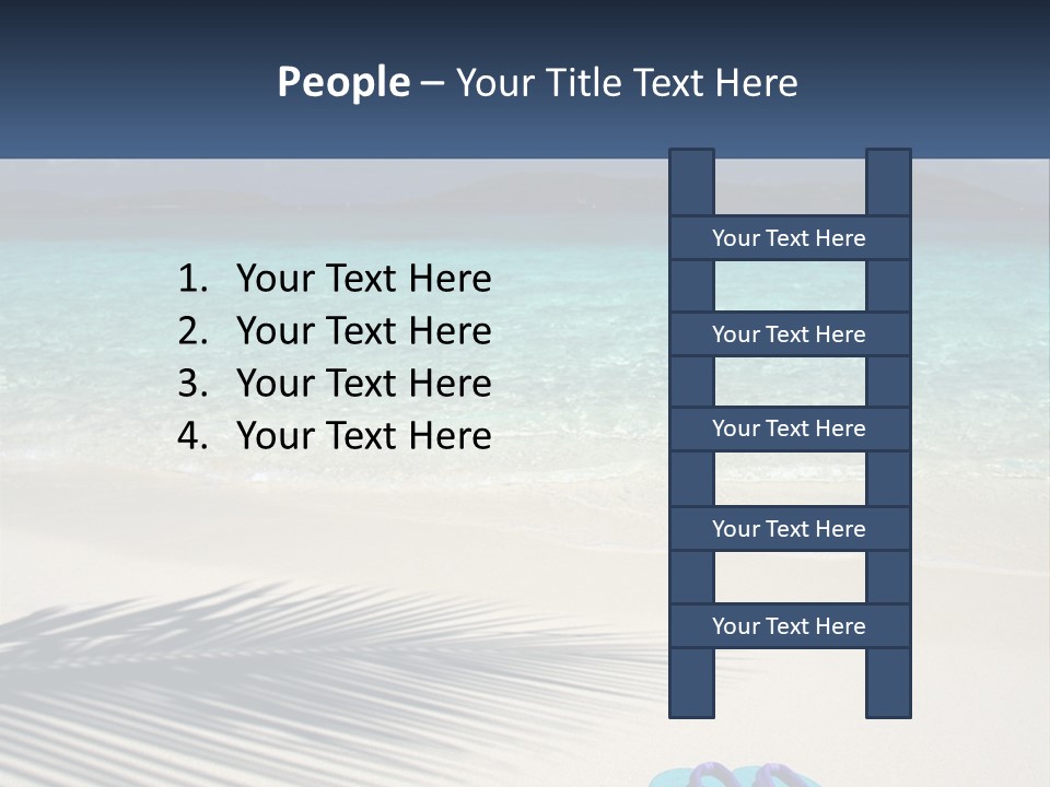 A Shadow Of A Palm Tree On A Beach PowerPoint Template