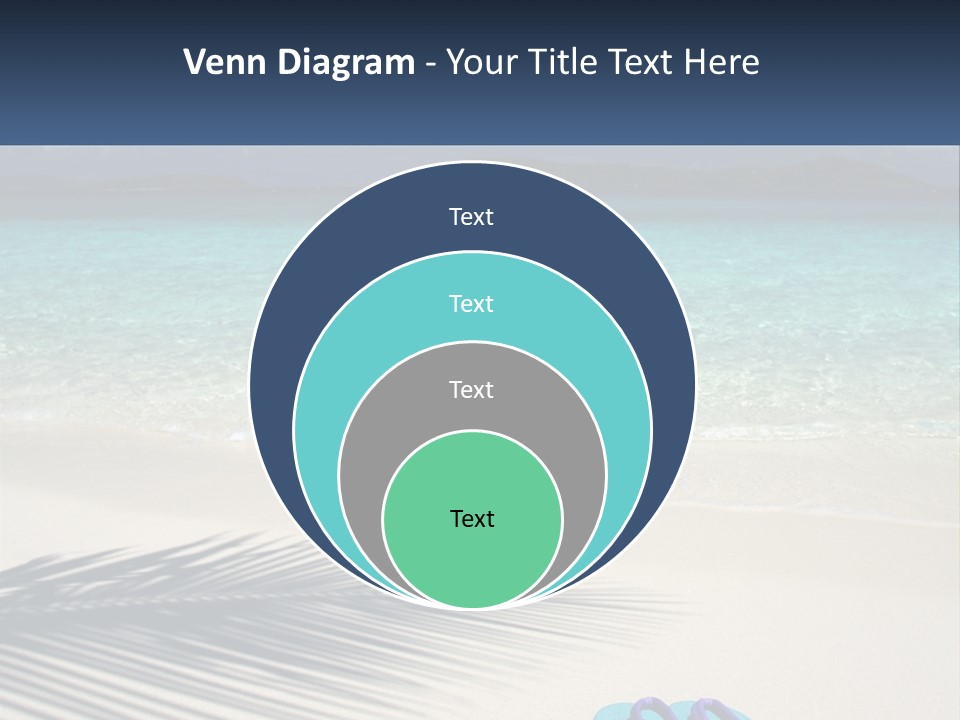 A Shadow Of A Palm Tree On A Beach PowerPoint Template