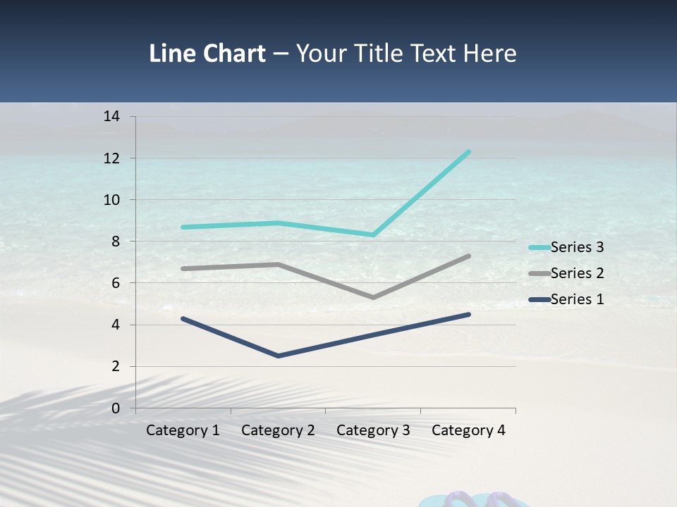 A Shadow Of A Palm Tree On A Beach PowerPoint Template