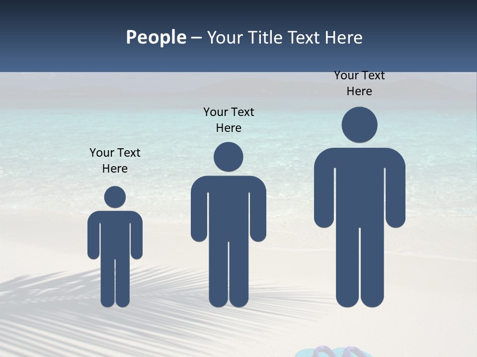 A Shadow Of A Palm Tree On A Beach PowerPoint Template