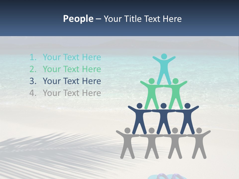 A Shadow Of A Palm Tree On A Beach PowerPoint Template