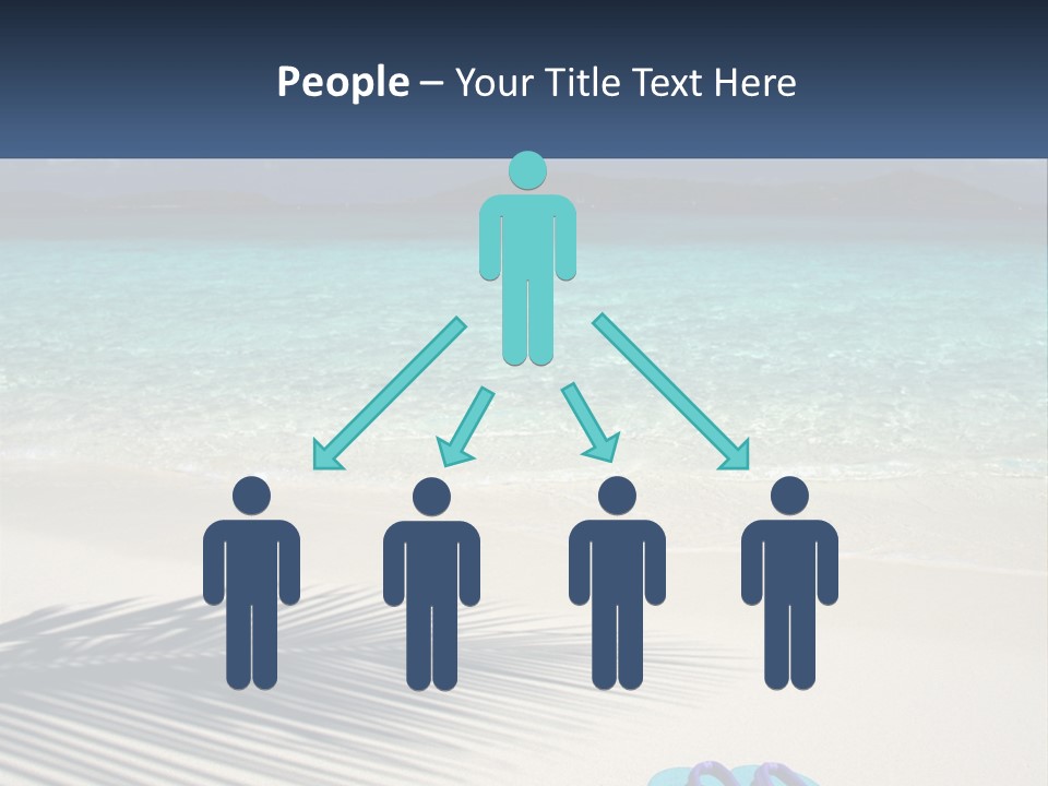 A Shadow Of A Palm Tree On A Beach PowerPoint Template