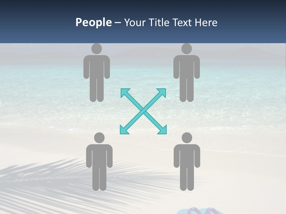 A Shadow Of A Palm Tree On A Beach PowerPoint Template