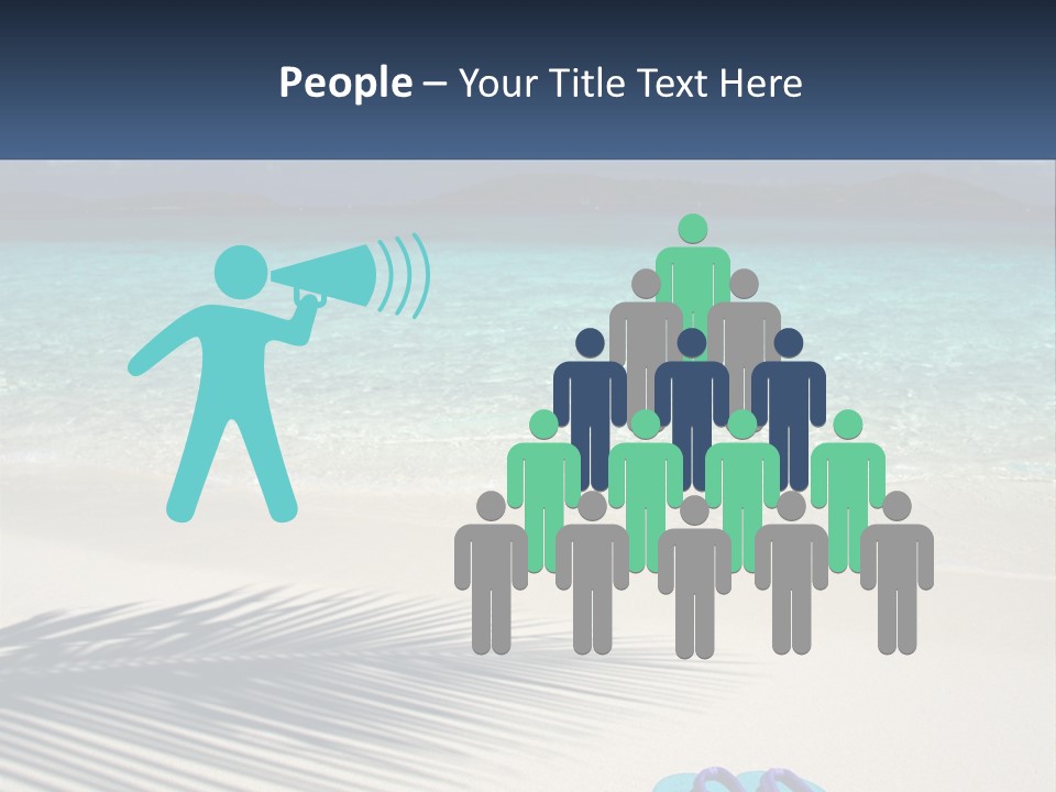 A Shadow Of A Palm Tree On A Beach PowerPoint Template