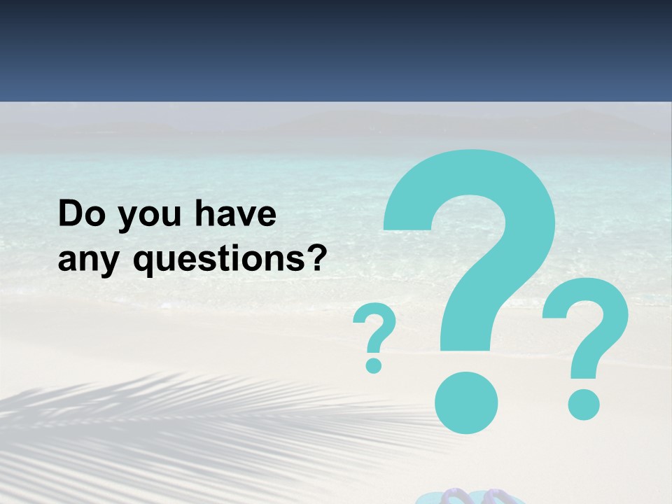 A Shadow Of A Palm Tree On A Beach PowerPoint Template