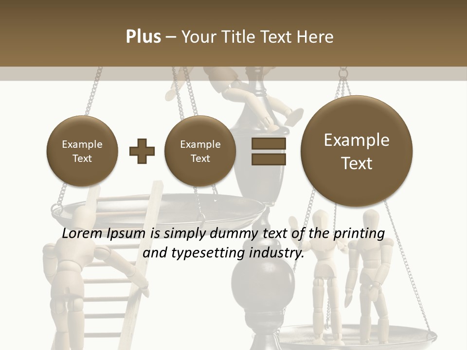 Wood Helpful Equal PowerPoint Template