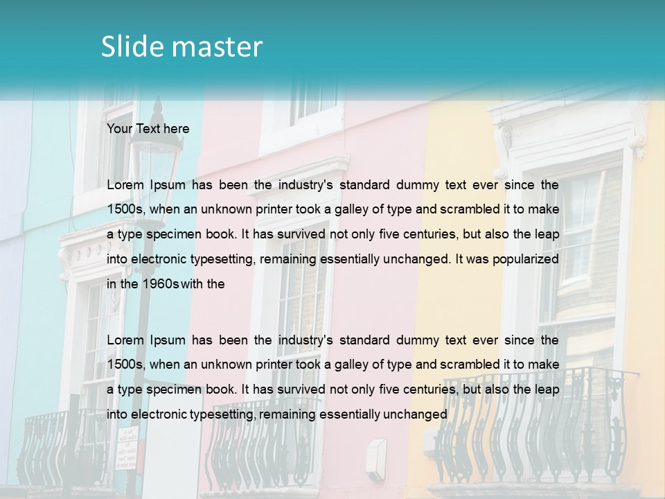Accommodation Street Residence PowerPoint Template