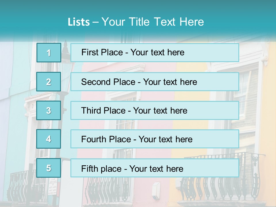 Accommodation Street Residence PowerPoint Template