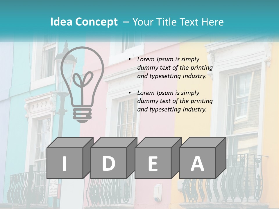 Accommodation Street Residence PowerPoint Template