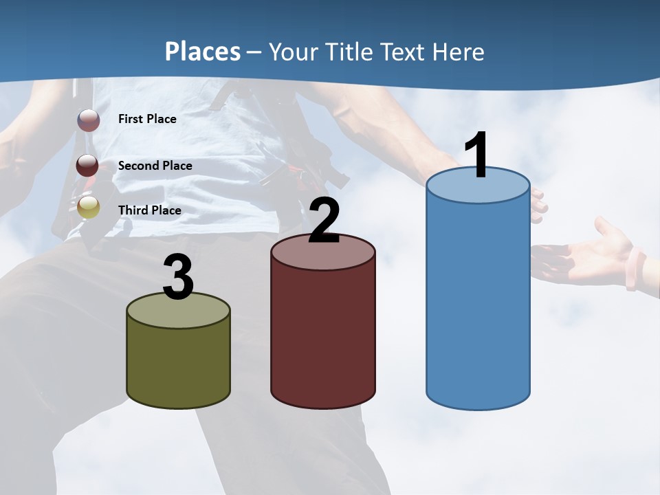 Hiking Woman Climb PowerPoint Template
