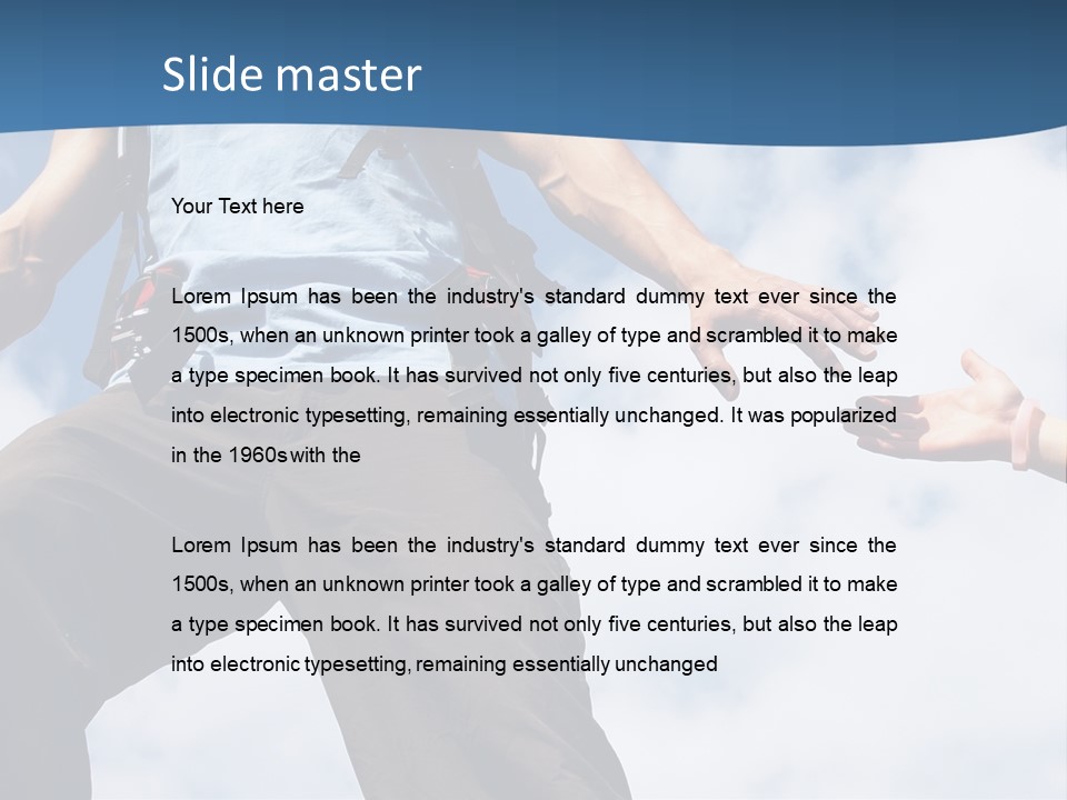 Hiking Woman Climb PowerPoint Template