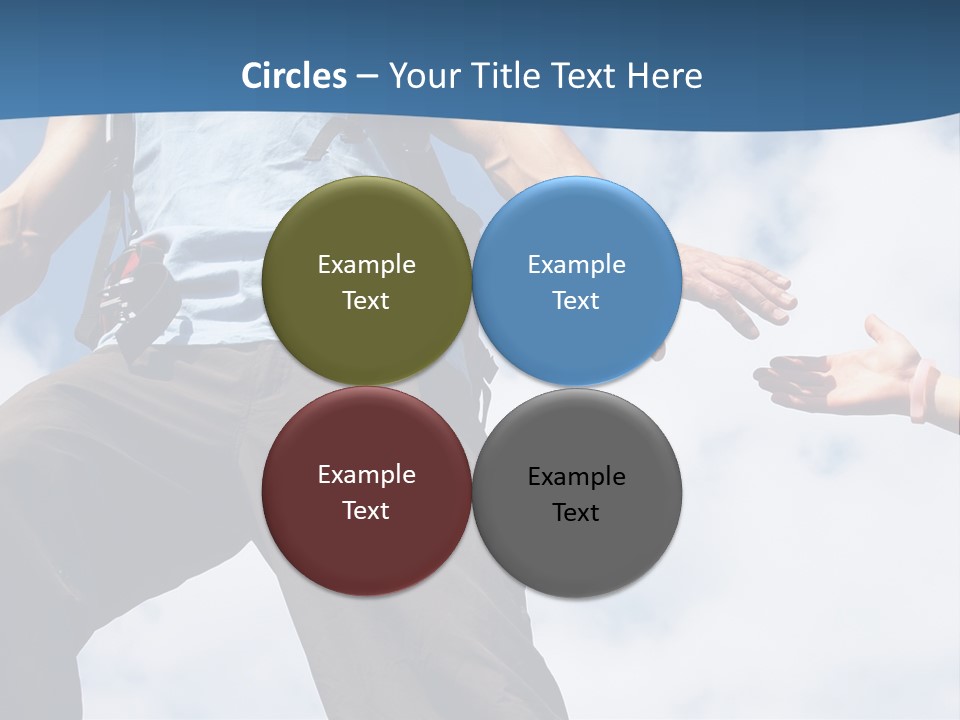 Hiking Woman Climb PowerPoint Template
