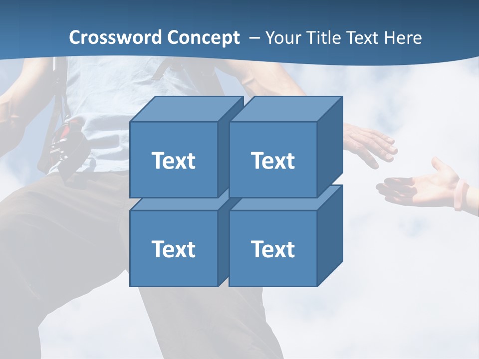 Hiking Woman Climb PowerPoint Template