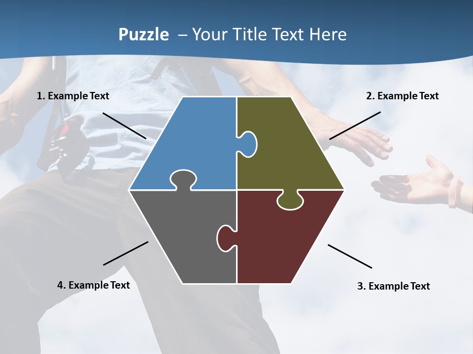 Hiking Woman Climb PowerPoint Template