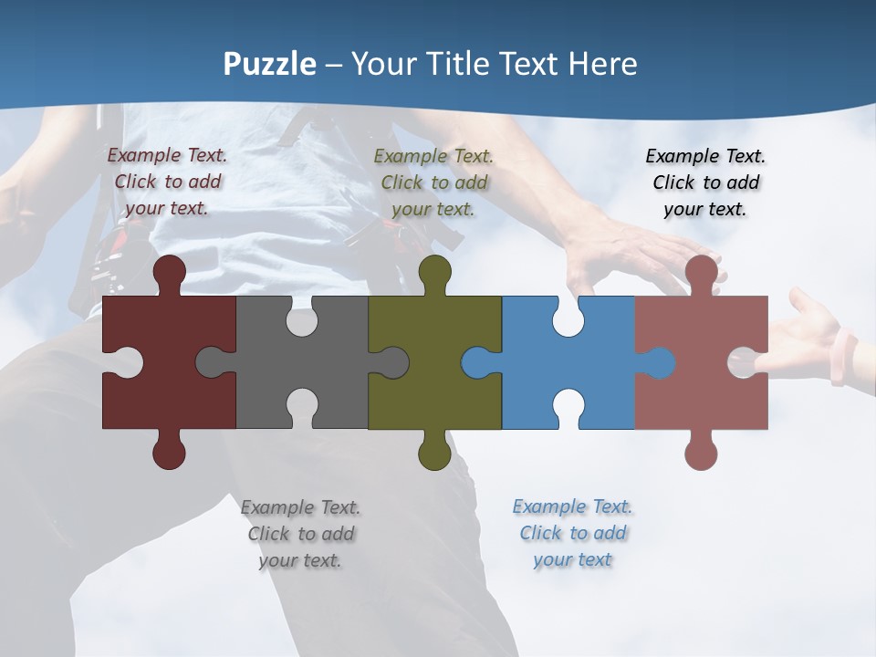 Hiking Woman Climb PowerPoint Template
