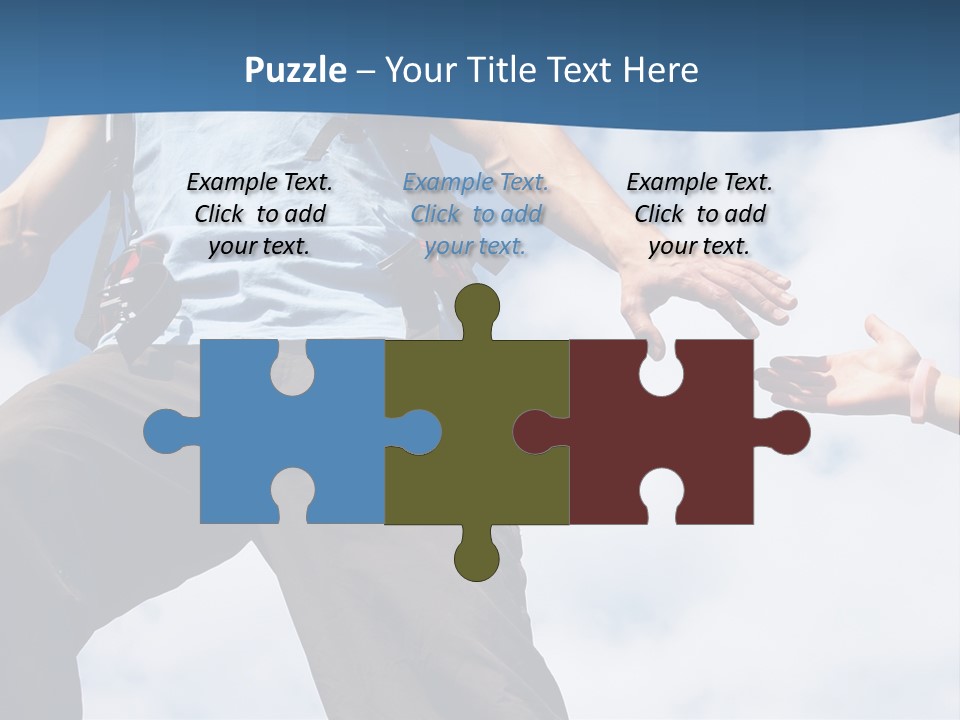 Hiking Woman Climb PowerPoint Template
