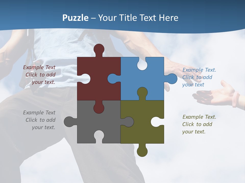 Hiking Woman Climb PowerPoint Template