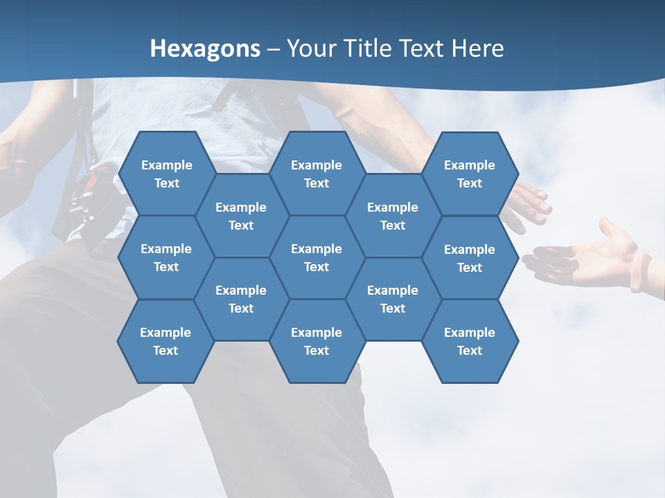 Hiking Woman Climb PowerPoint Template