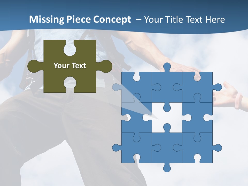 Hiking Woman Climb PowerPoint Template