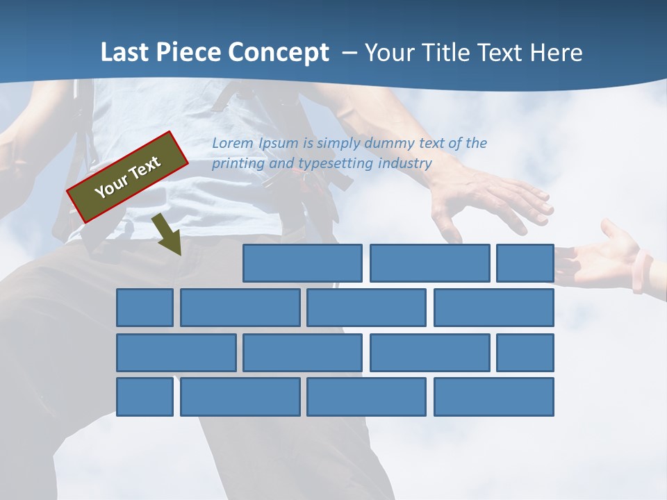 Hiking Woman Climb PowerPoint Template