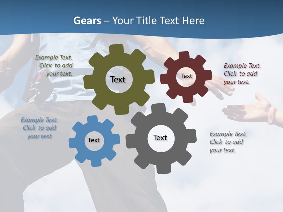 Hiking Woman Climb PowerPoint Template