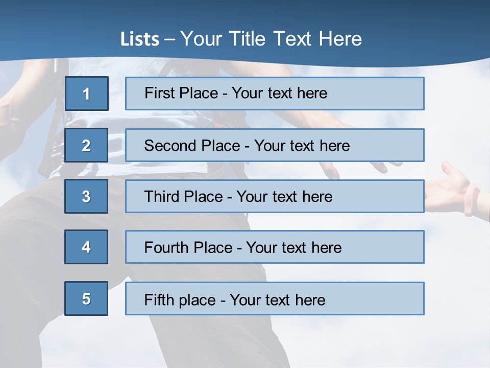 Hiking Woman Climb PowerPoint Template