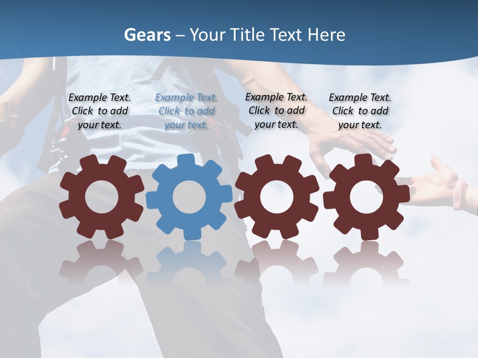 Hiking Woman Climb PowerPoint Template