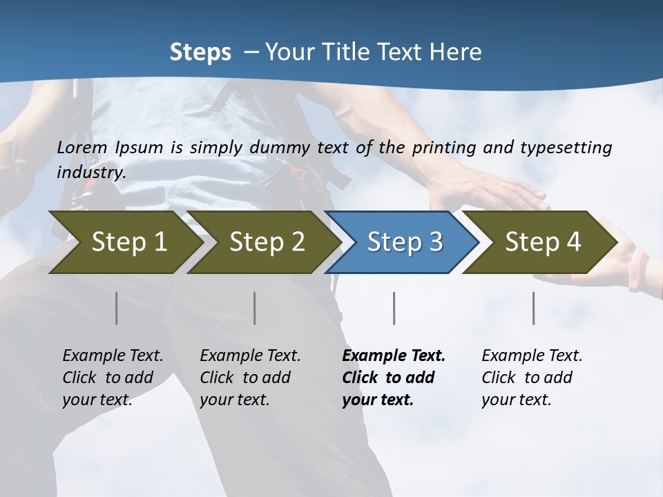 Hiking Woman Climb PowerPoint Template