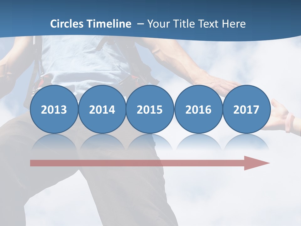 Hiking Woman Climb PowerPoint Template