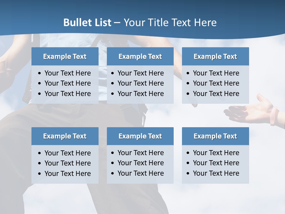 Hiking Woman Climb PowerPoint Template