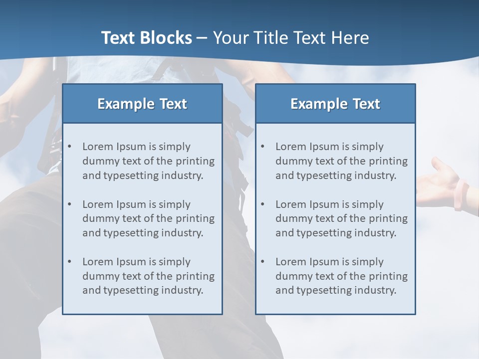 Hiking Woman Climb PowerPoint Template