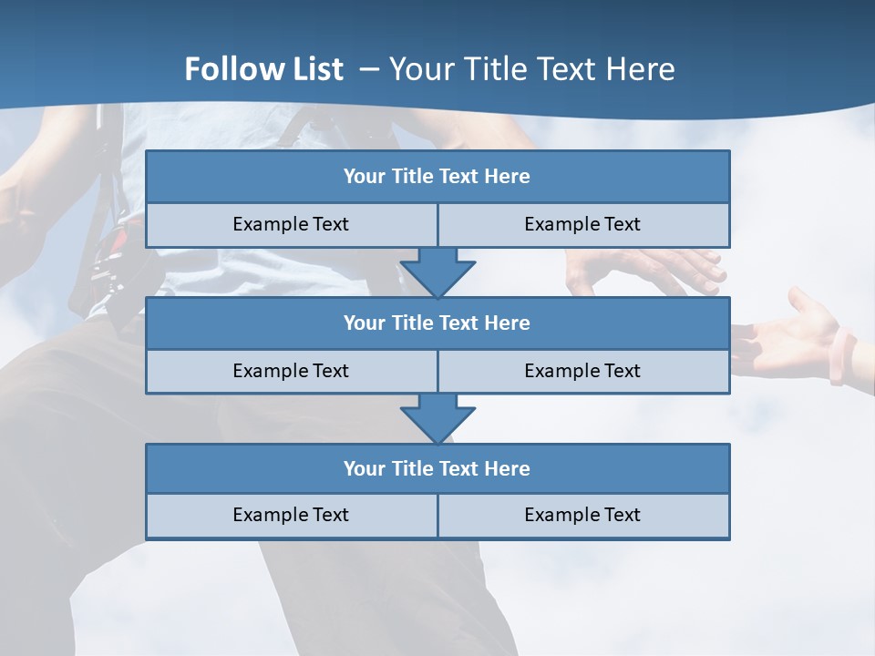 Hiking Woman Climb PowerPoint Template