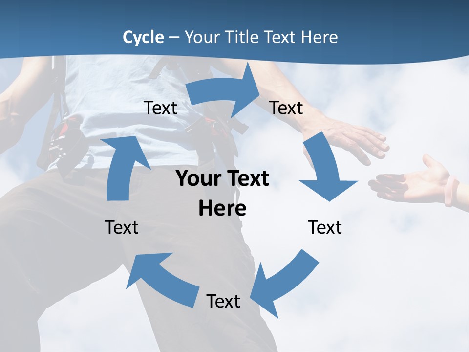 Hiking Woman Climb PowerPoint Template