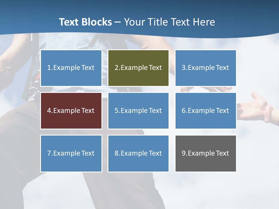Hiking Woman Climb PowerPoint Template