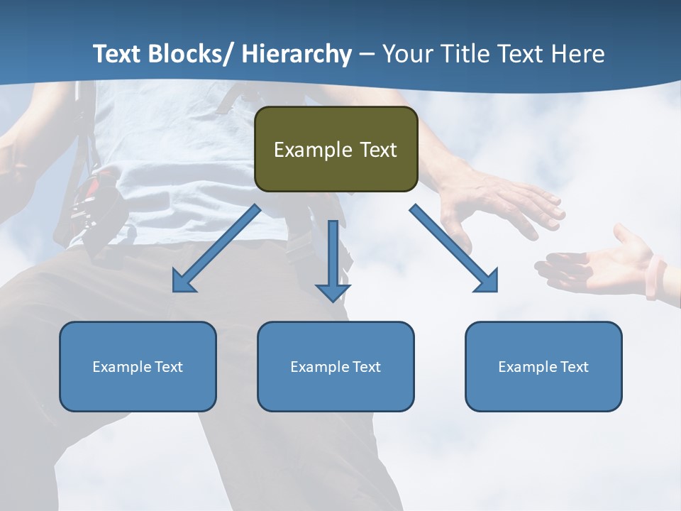 Hiking Woman Climb PowerPoint Template