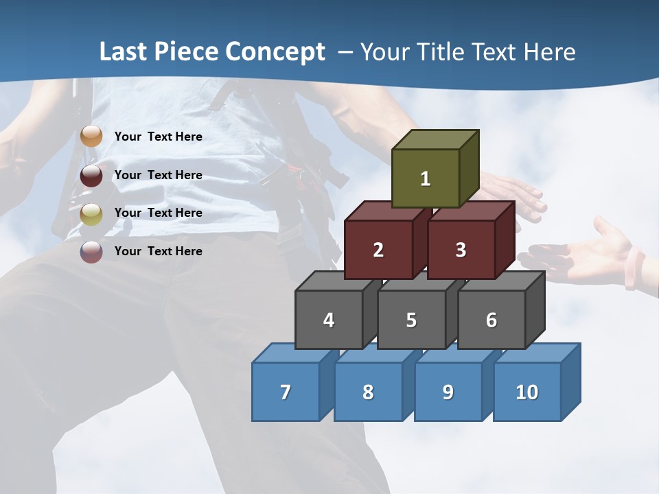 Hiking Woman Climb PowerPoint Template